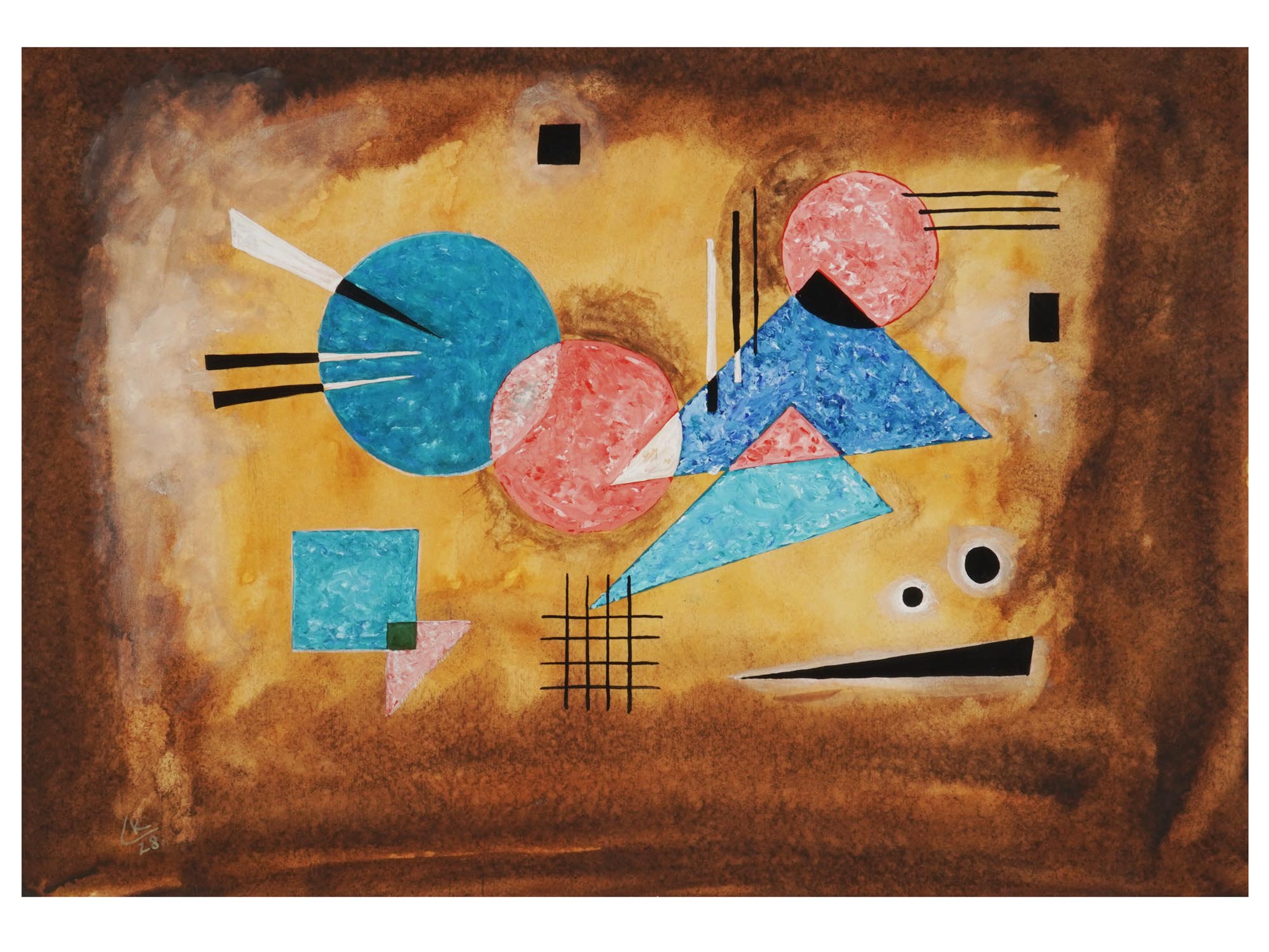 RUSSIAN ABSTRACT PAINTING BY WASSILY KANDINSKY PIC-0